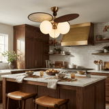 Galen Stone Wood Ceiling Light, detail view 5