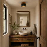Oriel Iris Travertine Ceiling Light, detail view 2