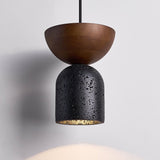 Auria Noir Travertine Pendant Light, detail view 2