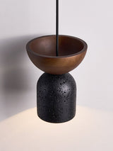 Auria Noir Travertine Pendant Light, detail view 11