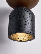 Auria Noir Travertine Pendant Light, detail view 12