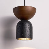 Auria Noir Travertine Pendant Light, detail view 3