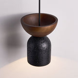Auria Noir Travertine Pendant Light, detail view 4