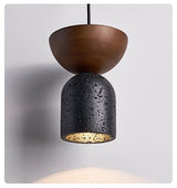 Auria Noir Travertine Pendant Light, detail view 7