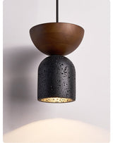 Auria Noir Travertine Pendant Light, detail view 9