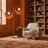 Aster Bloom Glass Floor Lamp, detail view 3
