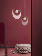 Auria Oak Glass Pendant Light, detail view 7