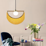 Auria Oak Glass Pendant Light, detail view 5