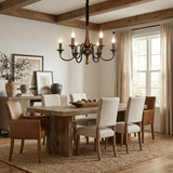 Elara Wave Wood Chandelier, detail view 2