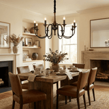 Elara Wave Wood Chandelier, detail view 5