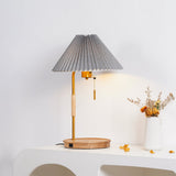 Luma Winter Linen Table Lamp, detail view 2