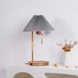 Luma Winter Linen Table Lamp, detail view 3