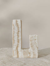 Riven Echo Travertine Candle Holder, detail view 7