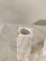 Riven Echo Travertine Candle Holder, detail view 8