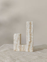 Riven Echo Travertine Candle Holder, detail view 5