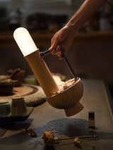 Talia Sol Wood Table Lamp, detail view 9