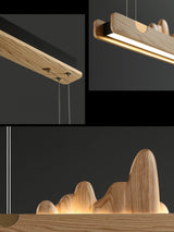 Tarin Opal Wood Pendant Light, detail view 16