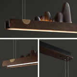 Tarin Opal Wood Pendant Light, detail view 4