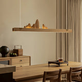 Tarin Opal Wood Pendant Light, detail view 2