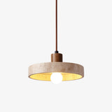 Flora Arc Travertine Pendant Light by Maison Velume