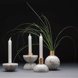 Auria Stone Marble Candle Holder, detail view 2