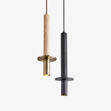 Riven Frost Travertine Pendant Light by Maison Velume