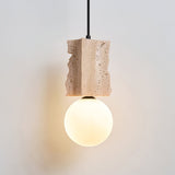 Elian Juniper Travertine Pendant Light, detail view 5