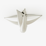 Alden Arc Resin Ceiling Light in chrome and white