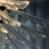 Alden Aster Crystal Chandelier, detail view 3