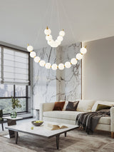 Clara Rain Acrylic Chandelier, detail view 3