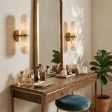 Cora Iris Alabaster Wall Light, detail view 3