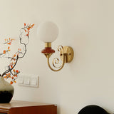 Dalia Hearth Glass Wall Light, detail view 16