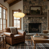 Dalia Reed Fabric Pendant Light, detail view 6