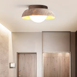 Eden Haven Travertine Ceiling Light, detail view 2