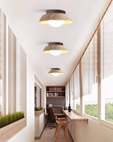 Eden Haven Travertine Ceiling Light, detail view 7