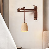 Ember Stone Travertine Wall Light, detail view 10