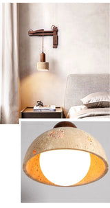 Ember Stone Travertine Wall Light, detail view 15
