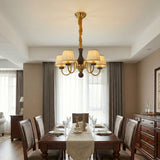 Flora Moon Wood Chandelier, detail view 4