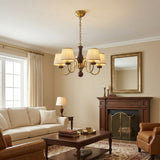 Flora Moon Wood Chandelier, detail view 5