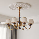 Flora Moon Wood Chandelier, detail view 8