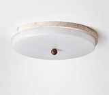 Flora Prism Travertine Ceiling Light, detail view 8