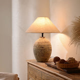 Kaia Terra Fabric Table Lamp, detail view 2