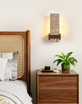 Maren Harbor Travertine Wall Light, detail view 5