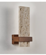 Maren Harbor Travertine Wall Light, detail view 9