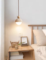 Nora Oak Travertine Pendant Light, detail view 4