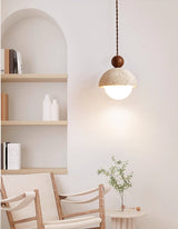 Nora Oak Travertine Pendant Light, detail view 5