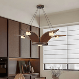 Pella Frost Wood Chandelier, detail view 5