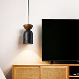 Rhea Bloom Travertine Pendant Light, detail view 4