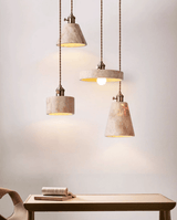 Rhea Glow Travertine Pendant Light, detail view 2