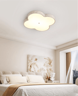 Solen Orbit Travertine Ceiling Light, detail view 2